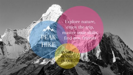 Peak hike trip announcement Title Design Template
