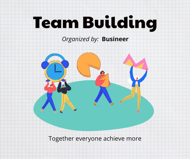 Platilla de diseño Team Building Announcement Facebook