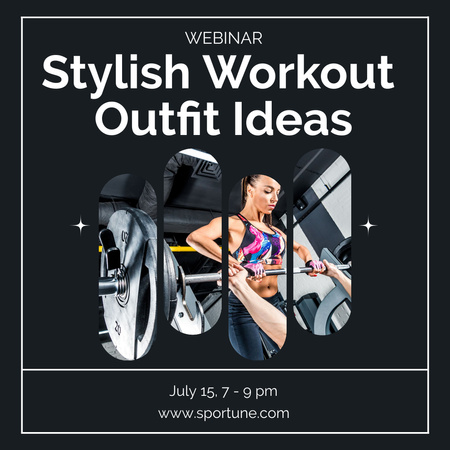 Webinar Offer Ideas for Stylish Workout Outfit Instagram tervezősablon