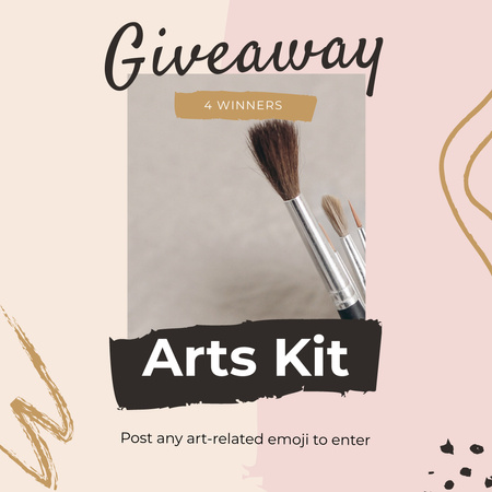 Arts Kit Giveaway Offer Instagram Design Template