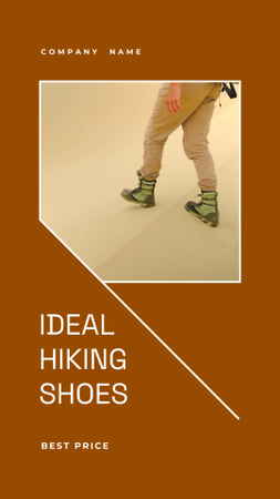 Plantilla de diseño de Exclusive Hiking Shoes Discounts And Clearance Instagram Video Story 