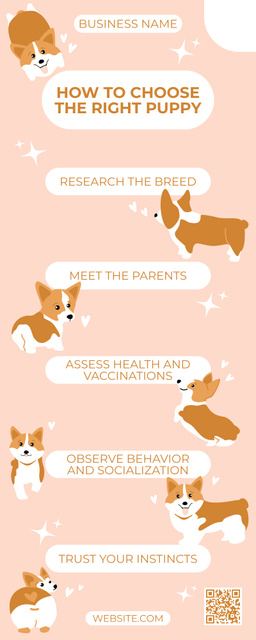 How to Choose the Right Puppy Infographic Πρότυπο σχεδίασης