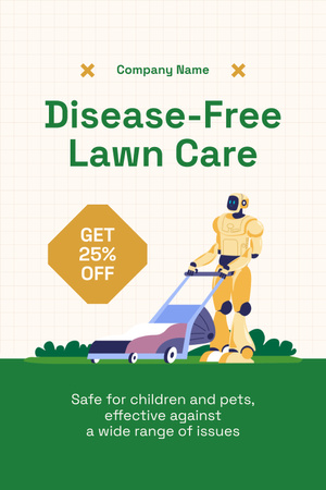 Lawn Care Solutions Pinterest Design Template