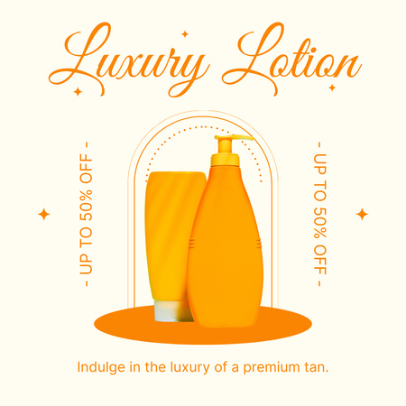 Plantilla de diseño de Loción para la piel de lujo con descuento Instagram 