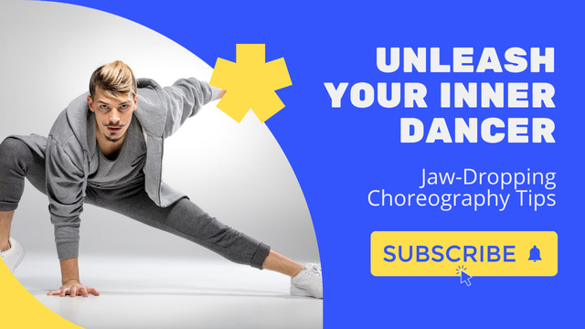 Ad of Blog with Choreography Tips Youtube Thumbnail Design Template
