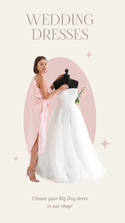 Wedding Dress Shop Promotion Instagram Video Story tervezősablon