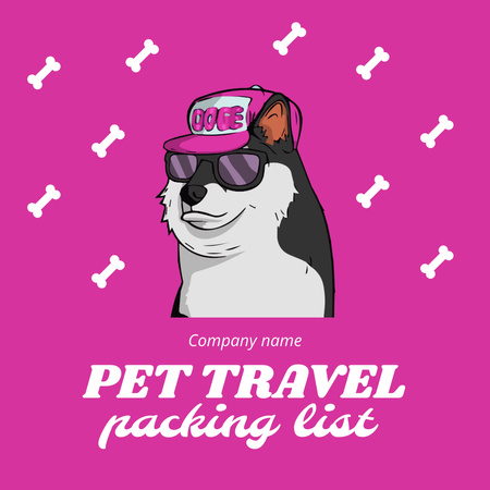 Cute Dog Wearing Cap and Sunglasses Animated Post – шаблон для дизайну