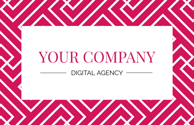 Designvorlage Digital Agency Service Offering für Business Card 85x55mm