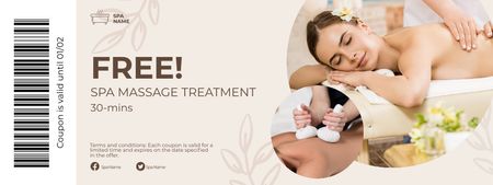 Massage Treatments Advertisement Coupon Design Template