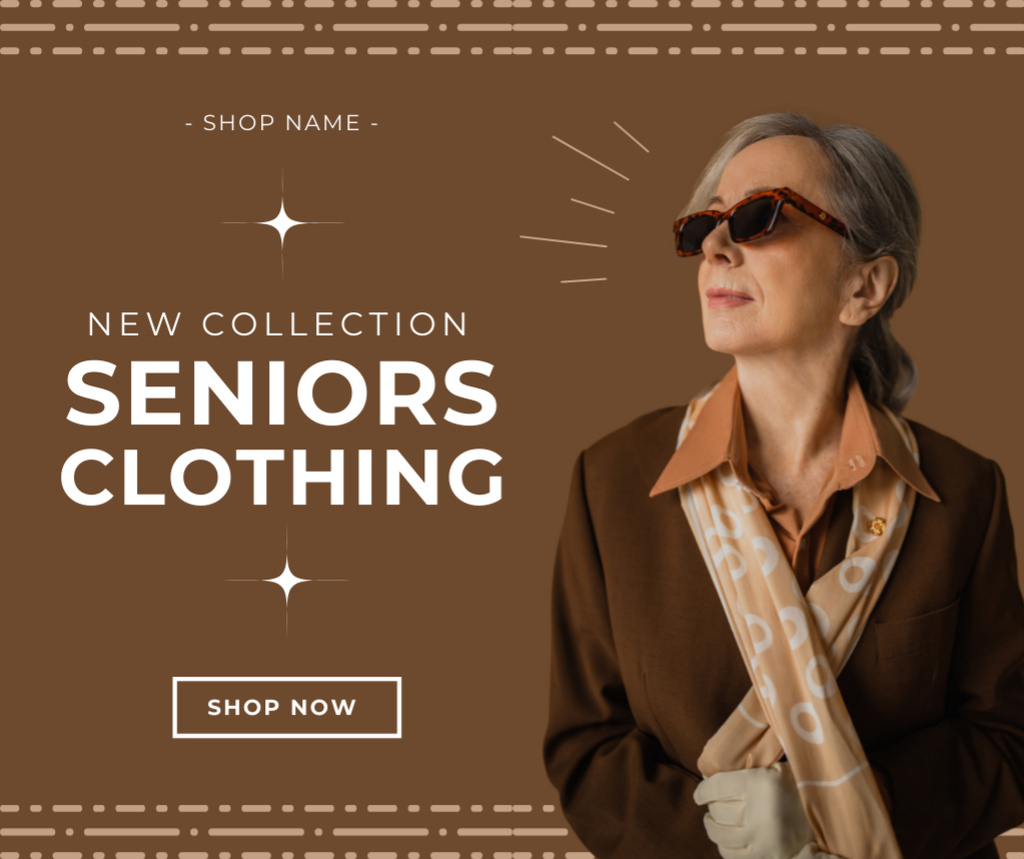 New Collection Of Elderly Clothing Offer Facebook – шаблон для дизайна