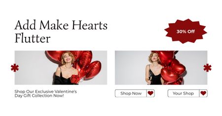 Modèle de visuel Collection de cadeaux pour la Saint-Valentin - Facebook AD