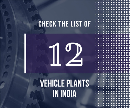 Vehicle plants in India poster Large Rectangle Design Template