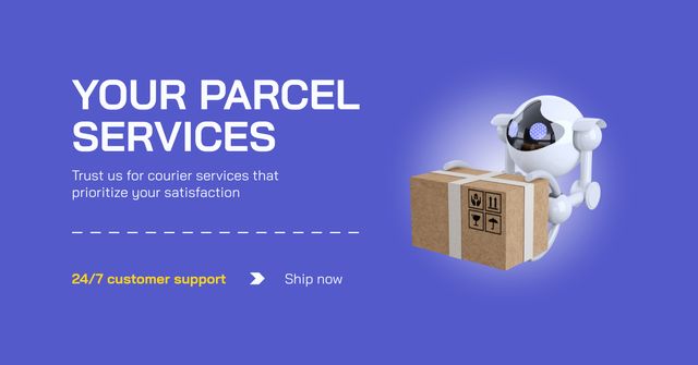 Your Parcel Services Facebook ADデザインテンプレート
