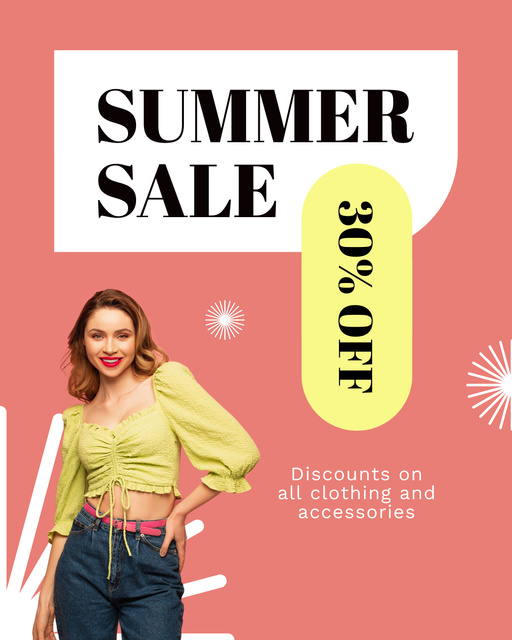 Clothing and Accessories Discount Instagram Post Vertical – шаблон для дизайна