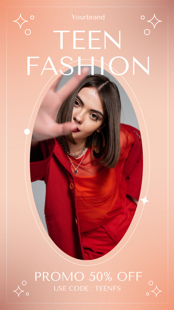 Ad of Teen Fashion Sale Instagram Story – шаблон для дизайна
