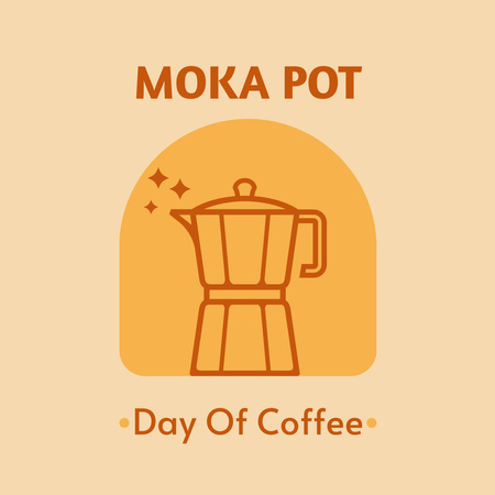 
Coffee Day Emblem Logo Design Template