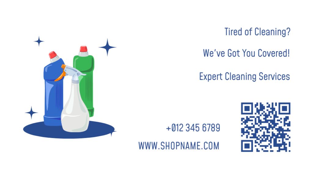 Offer of Carpet Cleaning Services Business Card USデザインテンプレート