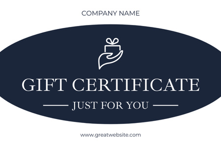 Personal Gift Voucher Offer With Icon Gift Certificate Design Template
