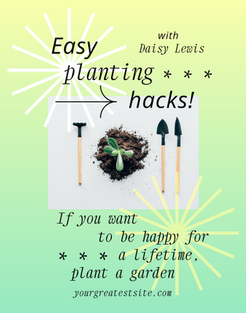 Beginner Level Planting Guide Ad Poster 22x28in Design Template