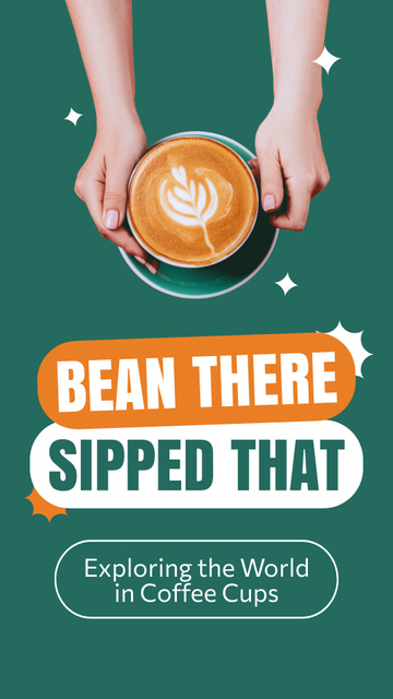 Unforgettable Taste Of Coffee In Shop Instagram Story Design Template