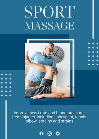 Sports Massage Centre Advertisement Flayer Design Template