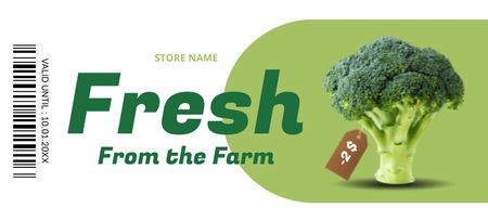 Platilla de diseño Grocery Store Ad with Eco Broccoli Coupon 3.75x8.25in