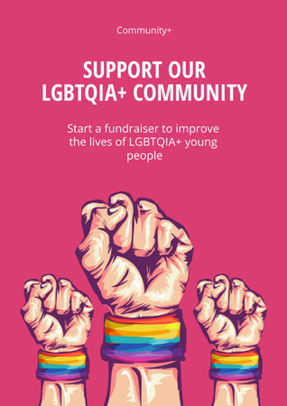 LGBT Community Support Motivation Poster A3 Design Template