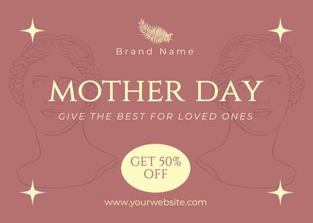 Mother's Day Discount Offer Card Design Template