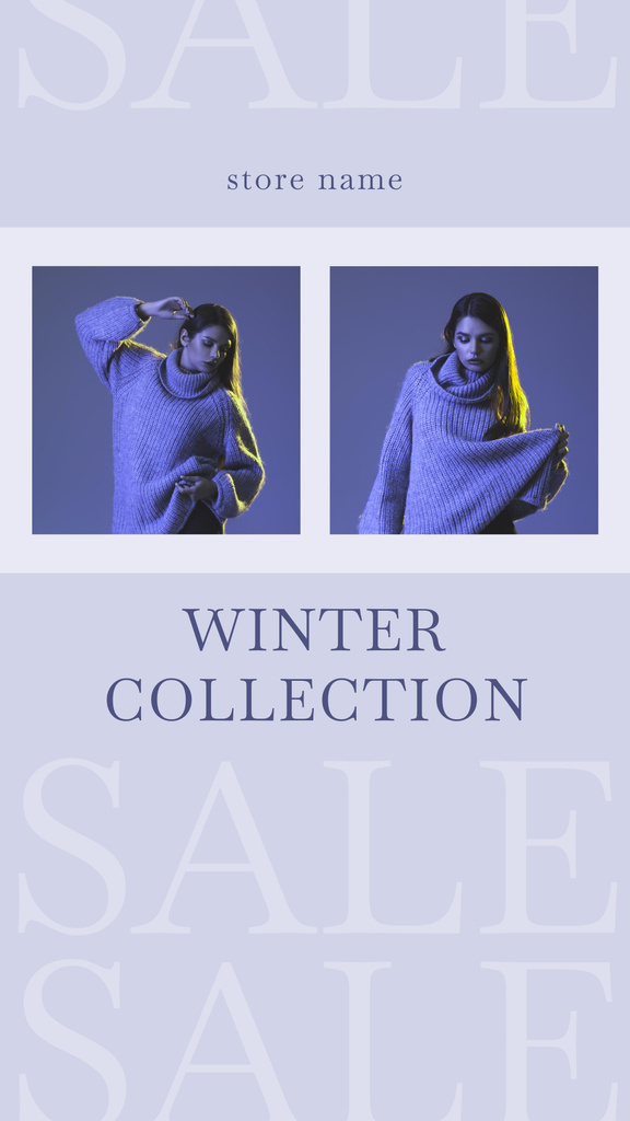 Platilla de diseño Womenswear Winter Sale Announcement Collage Instagram Story