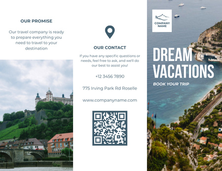 Offer to Book Your Dream Vacation Brochure 8.5x11in Design Template