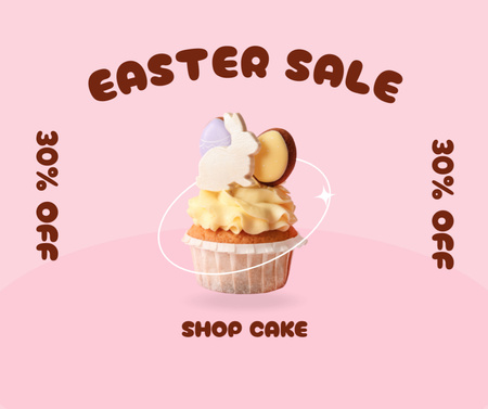 Delicious Easter Cupcakes Sale Facebook Design Template