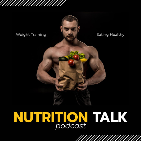Template di design copertina podcast di conversazione nutrizionale Podcast Cover