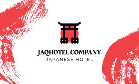 Japan Hotel Services Offer Business Card 91x55mm Design Template