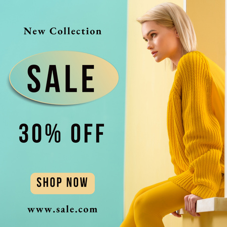 New Fashion Collection with Offer of Discount Instagram Design Template