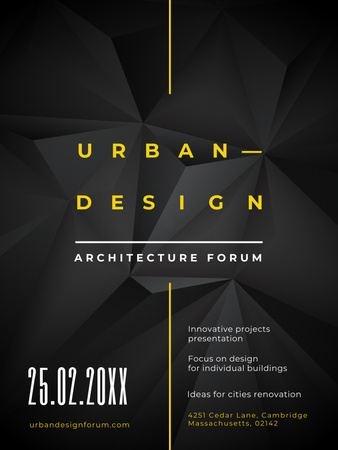Platilla de diseño Urban Design Event Announcement with Modern Triangles Poster 36x48in