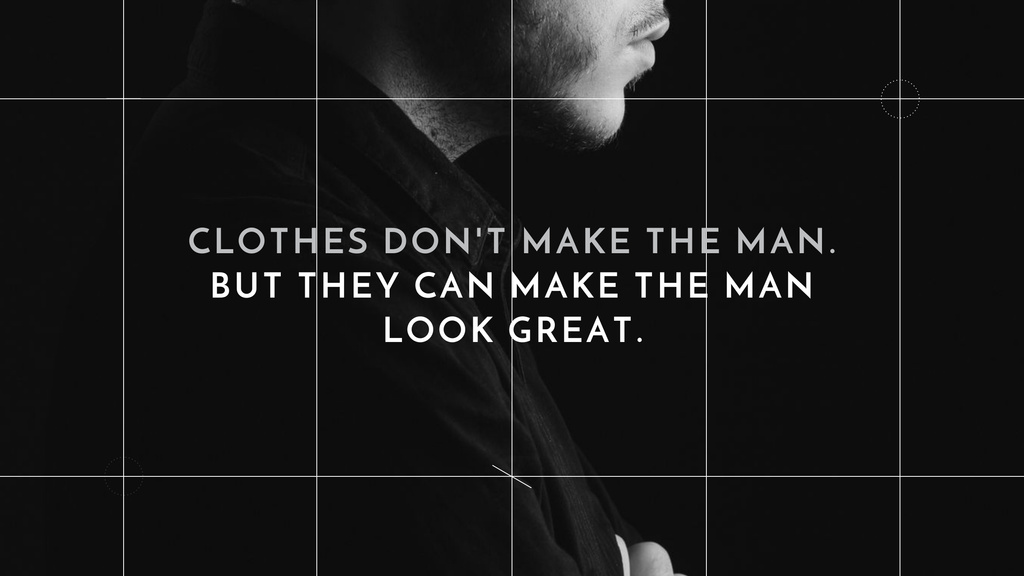 Fashion Quote with Man Wearing Suit Youtube Design Template