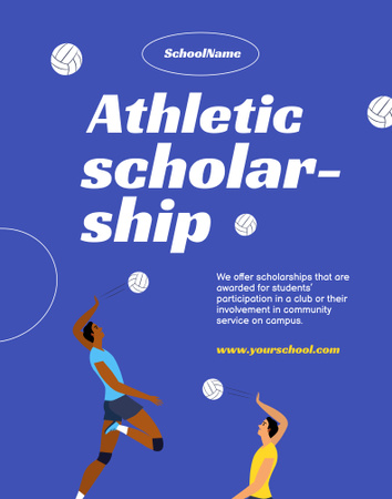 Athletic Scholarship Ad Poster 22x28in Design Template