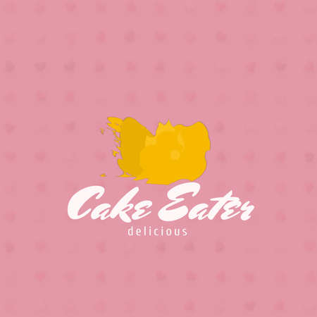 Designvorlage bäckerwerbung mit leckerem kuchen für Animated Logo