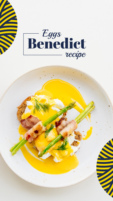 Eggs Recipe Ad with Delicious Dish Instagram Story Šablona návrhu