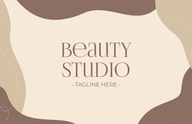Beauty Studio Services Business Card 85x55mm Design Template