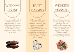 Wedding Agency Service Offer with Happy Newlyweds