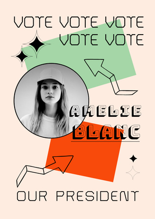 School President Election Announcement Poster A3 Design Template