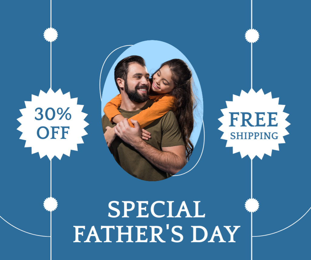Father's day sale facebook post Facebook tervezősablon