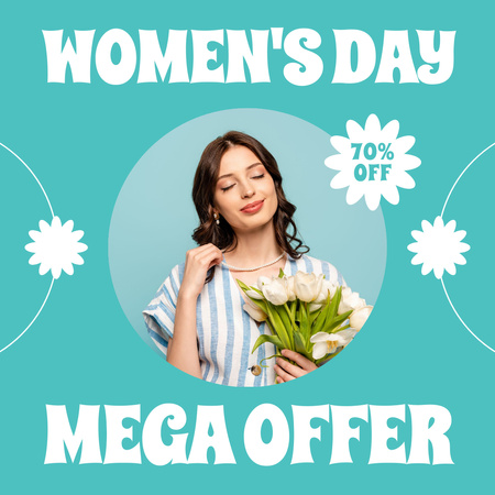 Mega Offer on International Women's Day Instagram Design Template