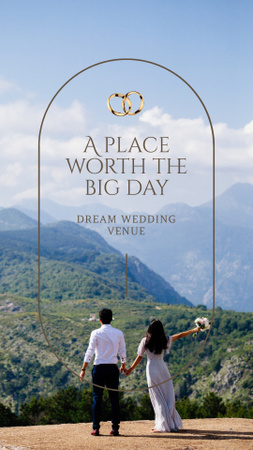 Designvorlage Wedding Event Announcement With Happy Couple für Instagram Video Story
