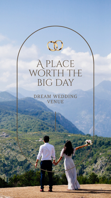 Wedding Event Announcement With Happy Couple Instagram Video Story – шаблон для дизайну