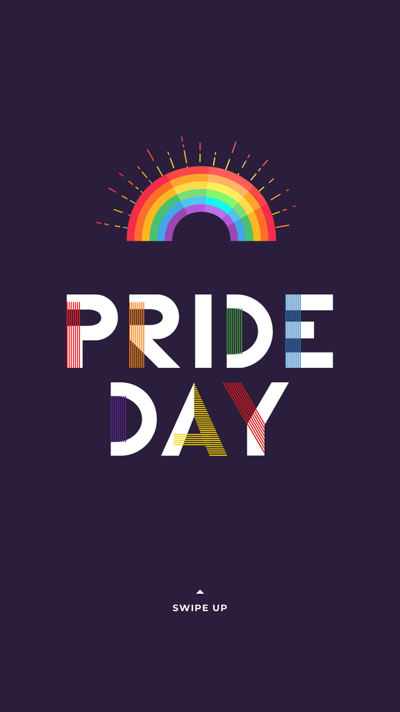 LGBT pride Day Greeting Instagram Story Design Template