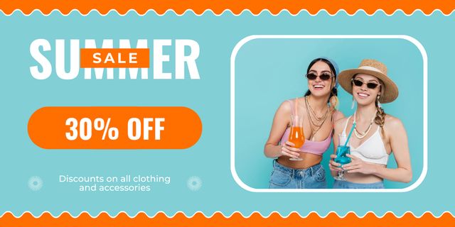 Summer Sale of Beachwear Twitter – шаблон для дизайну