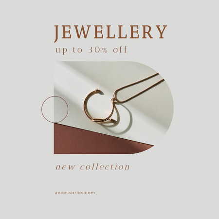 Nová kolekce šperků Instagram Šablona návrhu