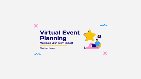 Реклама услуг по планированию виртуальных мероприятий Youtube – шаблон для дизайна